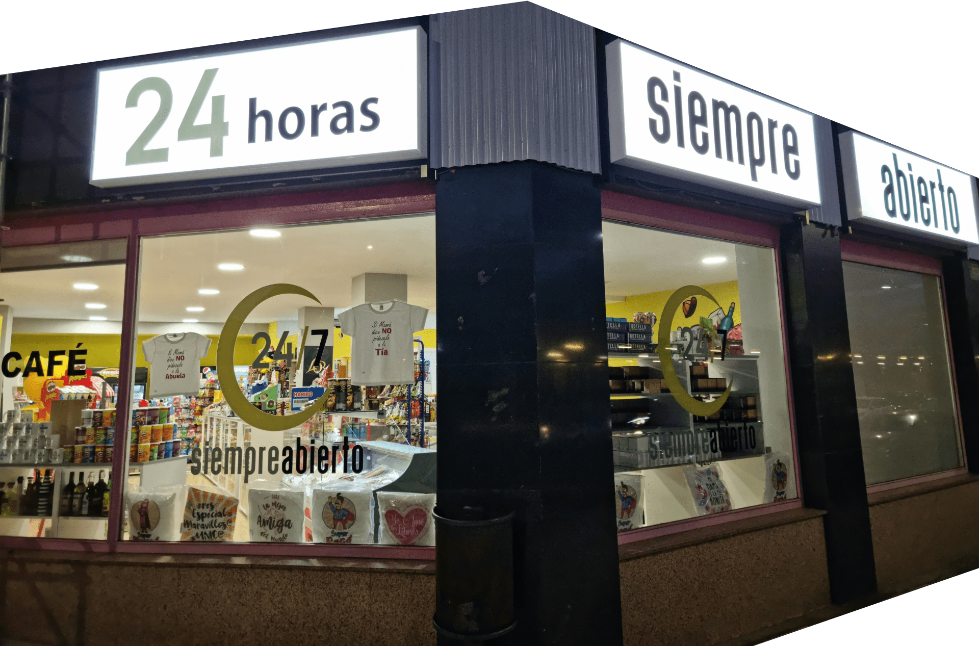 Siempre abierto - fachada de la empresa